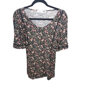 Old Navy Womens Sz S Multicolor Floral 3/4 Sleeve Maternity Blouse